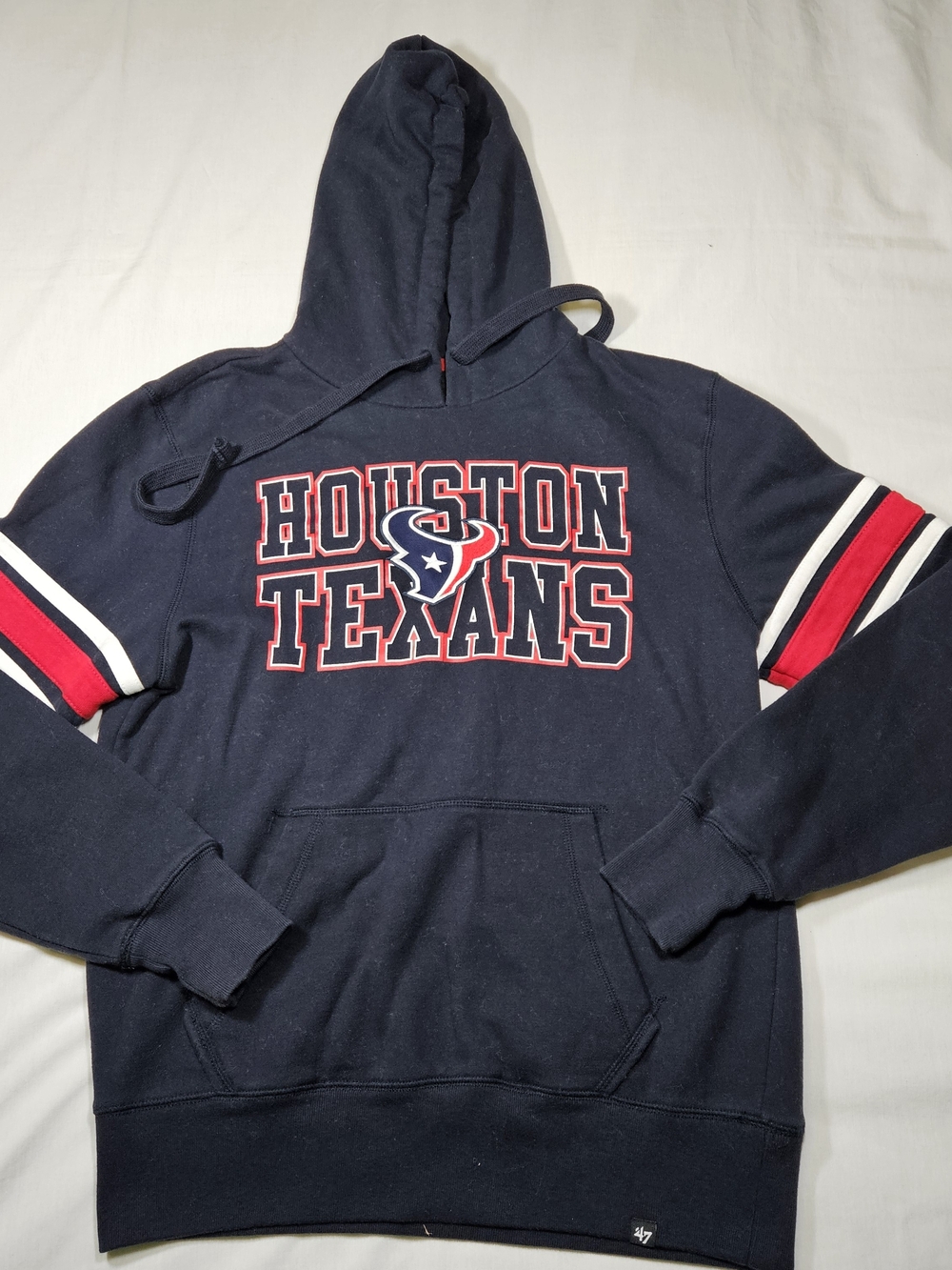 Houston Texans 47 Brand Hoodie Small Blue Pullover Sweatshirt NFL Football